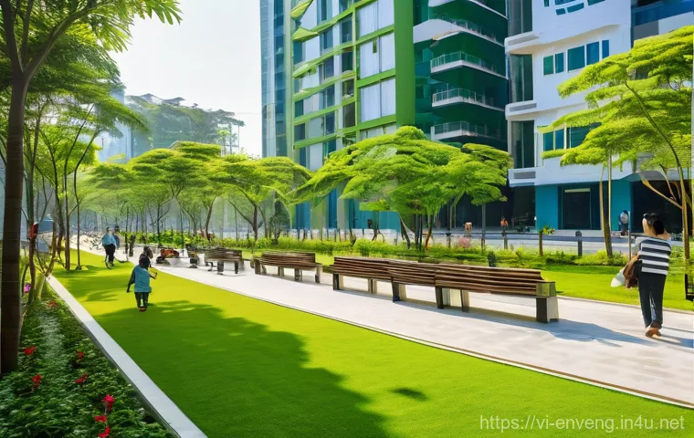 환경공학의 국제 협력 - **Prompt:** A futuristic and vibrant wind energy farm stretching along the coastal region of Bạc Liê...