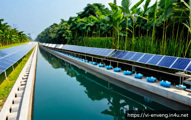 환경공학 기술의 상용화 - Photorealistic environmental engineering commercialization scene in Vietnam, a modern pilot water tr...